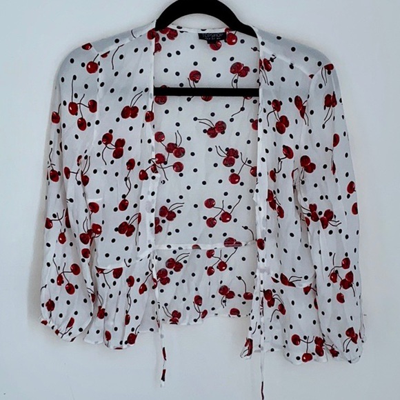 Topshop Cherry Polka Dot Top 🍒 - Picture 5 of 8
